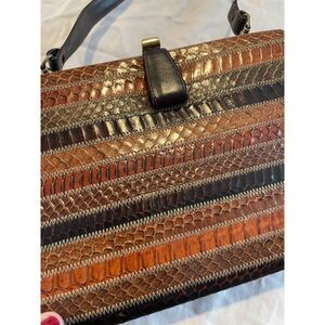 Gorgeous Vintage Patchwork Leather Snakeskin Handbag